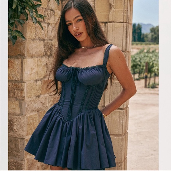 House of CB Dresses & Skirts - HOUSE OF CB 'Pietra' French Navy Corset Mini Dress